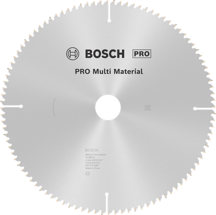 Lâmina de serra circular Bosch PRO Multi Material 254 mm.